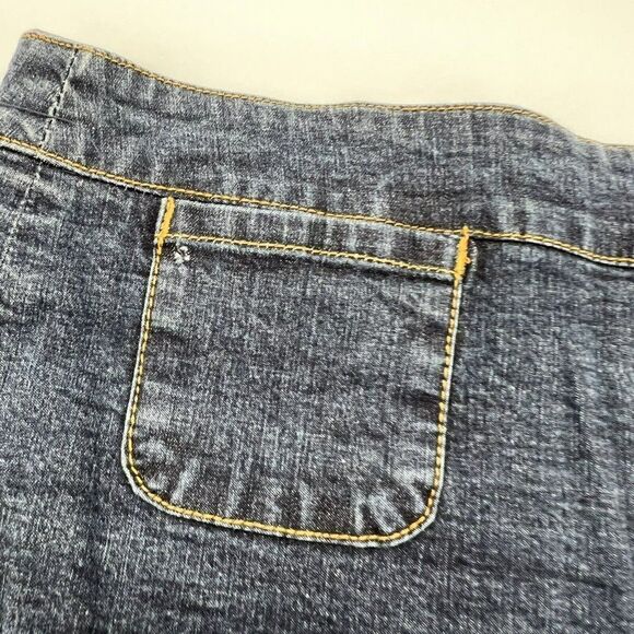 Zara Trafaluc Denim Skirt Knee Length Pocket Detail Size 2 - Picture 2 of 6